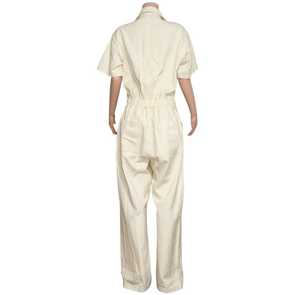 BIG BUD PRESS Heritage Short Sleeve Jumpsuit, Vintage Tee Off White, XL - Picture 6 of 11